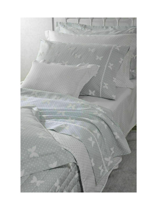 Down Town Home Baby Sheets Set Cradle Cotton Satin Gray 75x125cm 3pcs