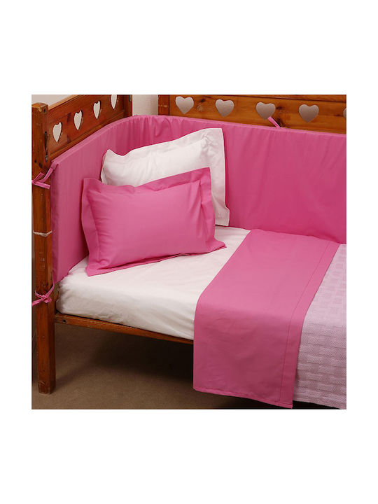 Anna Riska Prestige Set Baby Bettlaken Für Wiege Baumwolle Fuchsie 80x100cm 2Stück