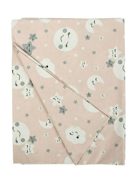 Dimcol Smile Baby Bettlaken Für Krippe Baumwolle Angepasst 82 Coral 70x140cm 1916118408008283