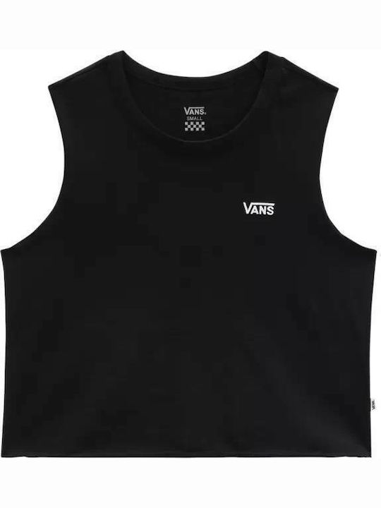 Junior Women's Athletic Crop Top Sleeveless Black
