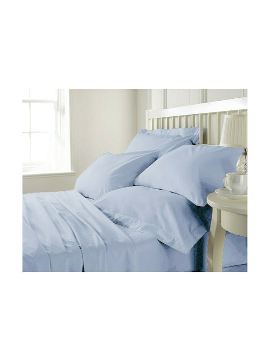 Anna Riska Prestige Baby Bettlaken Für Wiege Baumwolle Hellblau 80x100cm