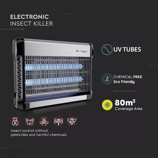 V-TAC Vt3220 Ηλεκτρική Εντομοπαγίδα 20W 80m² 11180