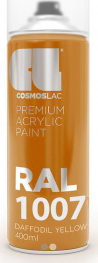 Cosmos Lac Spray Paint Classic Acrylic Daffodil Yellow RAL 1007 400ml