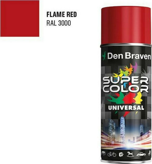 Bostik Den Braven Spray Paint SC Universal with Shiny Effect Flame Red RAL 3000 400ml