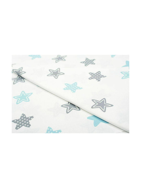 Dimcol Star Baby Sheet Cradle Cotton 104 Sky Blue 80x110cm 1914413707310482