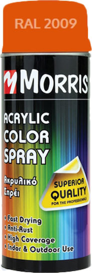 Benman Σπρέι Βαφής Acrylic με Γυαλιστερό Εφέ Traffic Orange RAL 2009 400ml