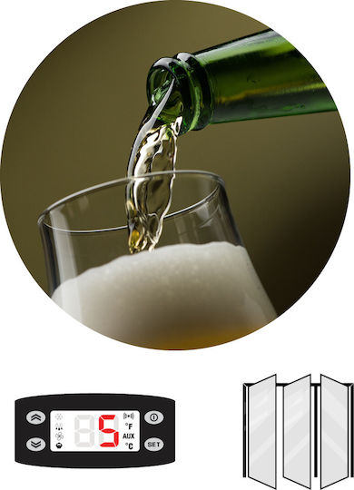Tefcold Ψυγείο Back Bar 300lt με Τρεις Πόρτες Υ87xΠ135.5xΒ52cm