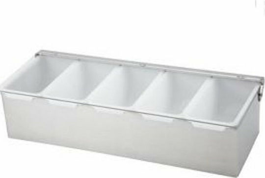 Dianomiki Metallic Bar Organizer with 5 Compartments with Dimension 37x14.5x10cm