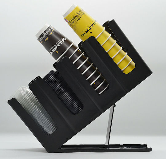 GTSA Plastic Cups / Lids Dispenser with 4 Compartments