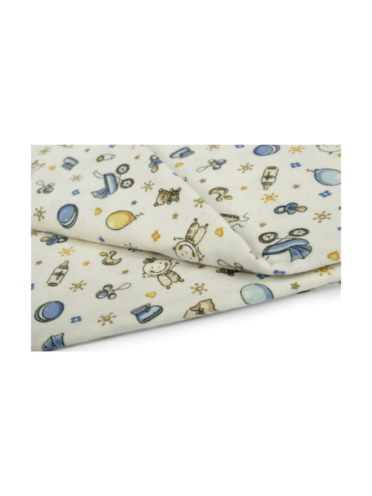 Dimcol Baby Baby Sheet Cradle Flannel Blue 80x110cm 1914453707700200