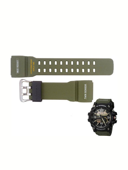 Casio G-shock Curea de cauciuc Kaki 16mm