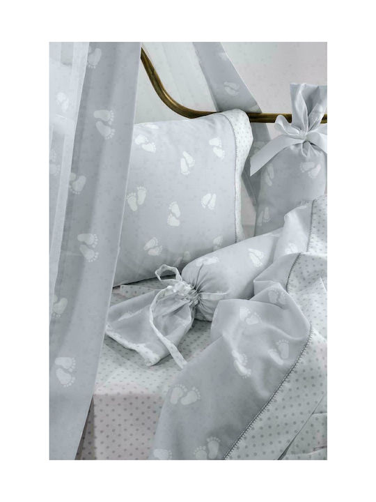 Down Town Home Baby Sheets Set Crib Cotton Satin White 125x175cm 3pcs