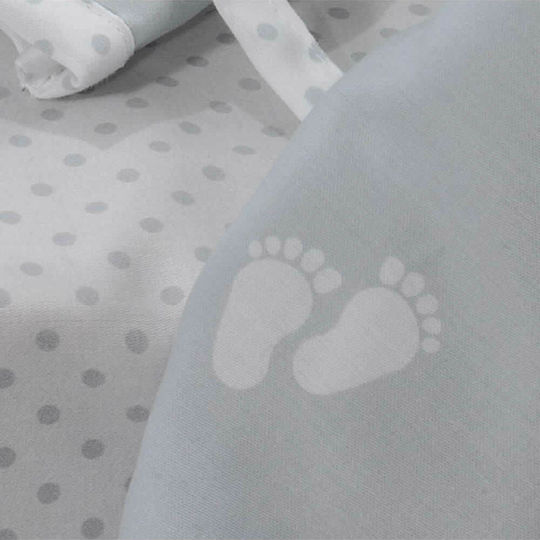 Down Town Home Baby Sheets Set Crib Cotton Satin White 125x175cm 3pcs