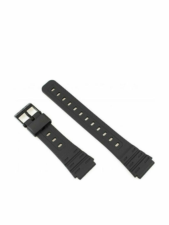 Casio Καουτσούκ Λουράκι Μαύρο 18mm