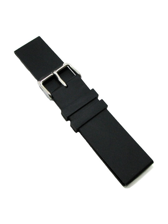 Tzevelion S05 Καουτσούκ Λουράκι Μαύρο 22mm