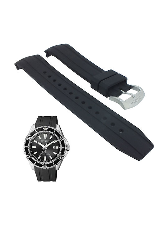 Citizen Καουτσούκ Λουράκι Μαύρο 22mm