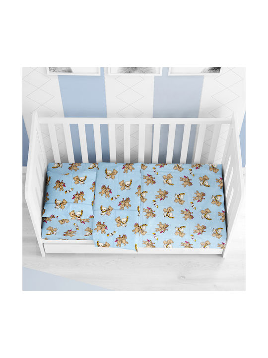 Dimcol Little Brothers Светлосини Детски Чаршафи 80x110см