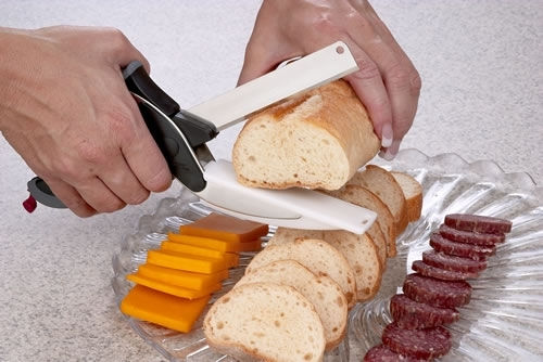 Salatschere aus Edelstahl Schwarz