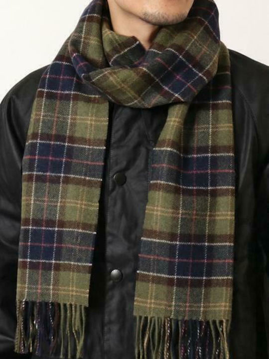 Men's Wool Scarf Green Tartan USC0001-TN11