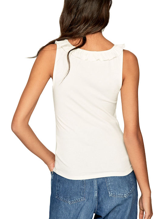 Pepe Jeans Diane Frill Women's Summer Blouse Sleeveless Mousse