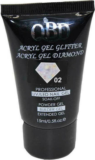 QBD Nail Acrygel Glitter 02 Colorful 15ml