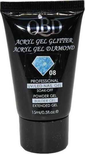 QBD Acrygel Νυχιών Glitter 08 Πολύχρωμο 15ml
