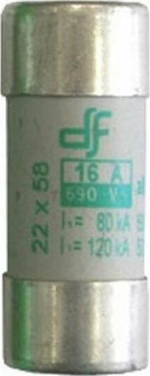 Adeleq Safety Cylindrical Porcelain 22x58mm 6A (88-20069) 1pcs