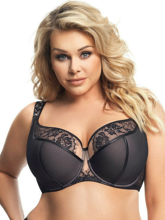 K647 Minimizer Minimizer Bra without Padding Underwire Black