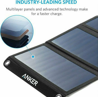 Anker PowerPort Solar Faltbar Solar Batterieladegerät Tragbare Geräte 21W mit USB-Anschluss (A2421011)