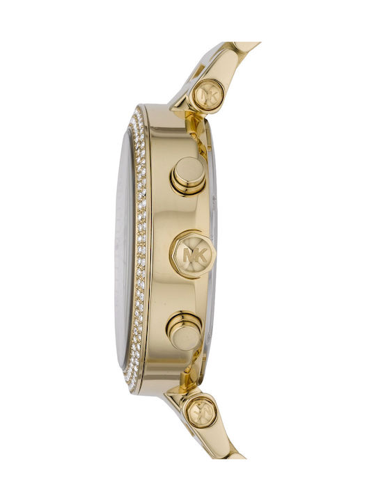 Michael Kors Parker Women's Watch Chronograph with Gold Metal Bracelet