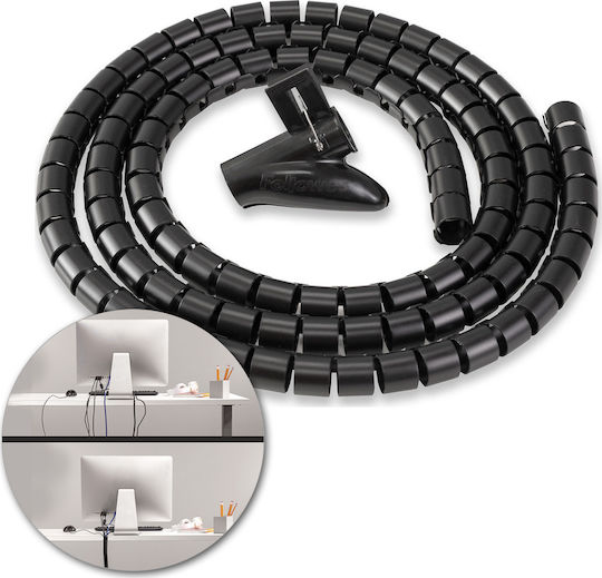Fellowes Σπιράλ Καλωδίων CableZip 20mm 2m Μαύρο 1τμχ
