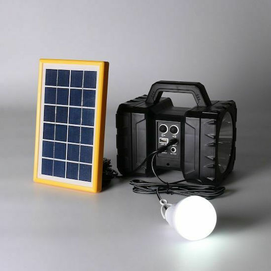Factory Solares Beleuchtungssystem JD-998 mit Blitzlicht, 1 Lampe und Ladegerät USB