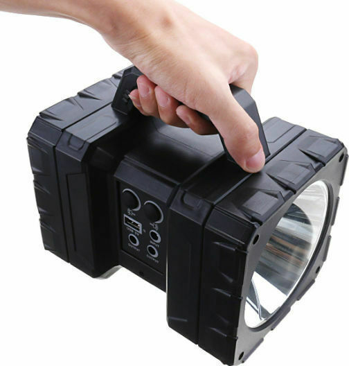 Factory Solares Beleuchtungssystem JD-998 mit Blitzlicht, 1 Lampe und Ladegerät USB