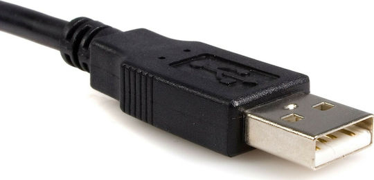StarTech Καλώδιο USB-A σε RS232 25-pin female 1.8m Μαύρο