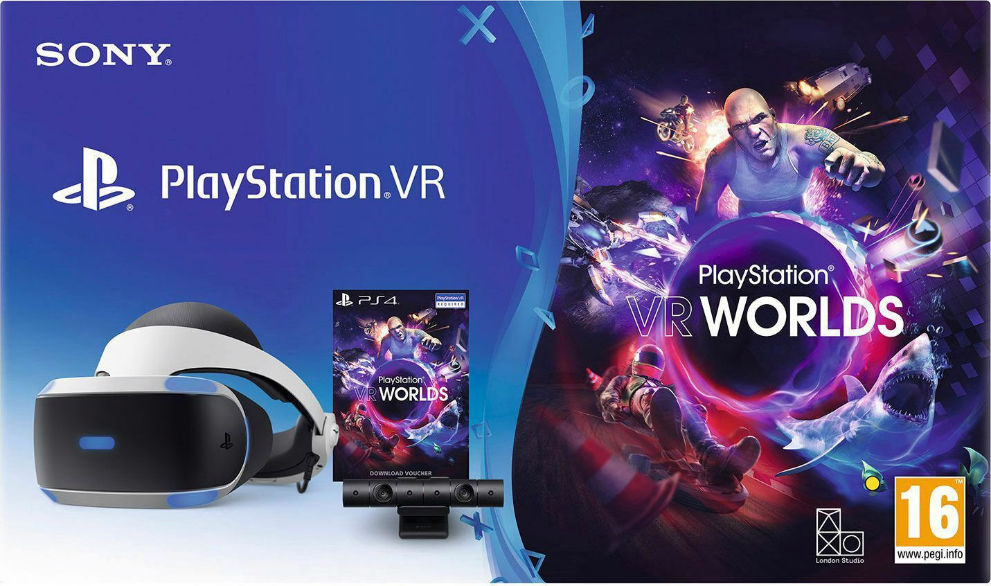 Sony Playstation VR Worlds Bundle (Camera V2 + VR Worlds) VR Headset για PlayStation  4/5