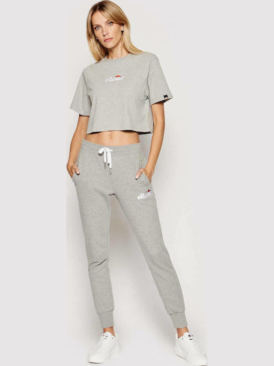 Fireball Women's Athletic Crop Top Short Sleeve Gray