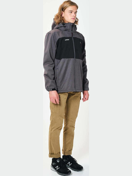 Winter Jacket Softshell Waterproof and Windproof Grey / Black