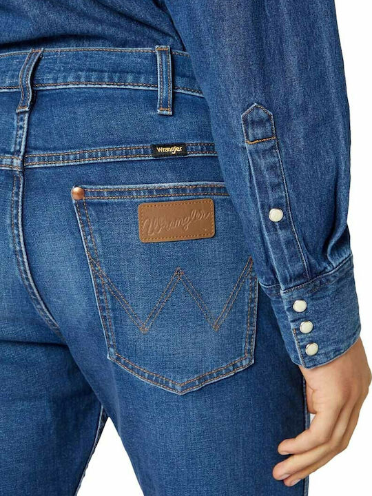 Western Ανδρικό Παντελόνι Τζιν με Slim Straight Εφαρμογή Μπλε