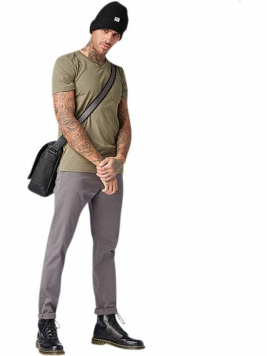 Παντελόνι Chino Ελαστικό σε Slim Εφαρμογή Γκρι