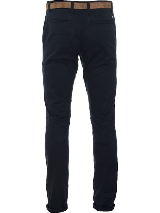 Trousers Chino Elastic in Slim Fit Navy Blue