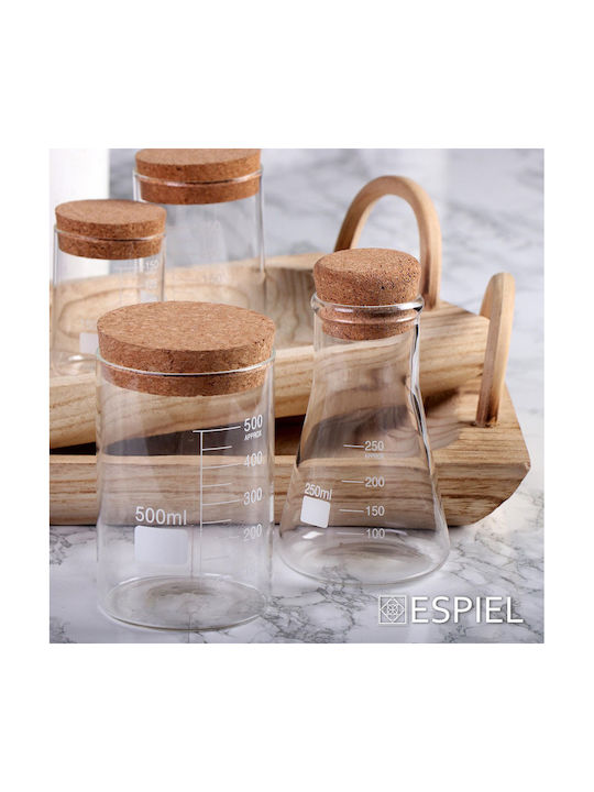 Espiel Vase General Use with Cork Glass Transparent 250ml
