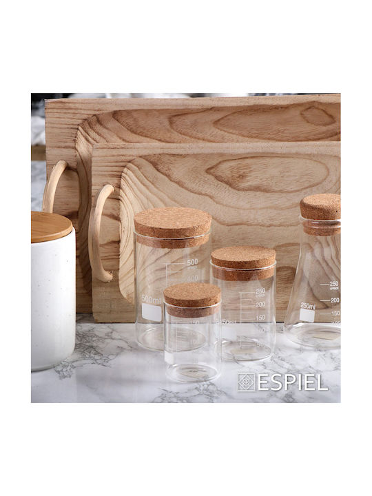 Espiel Vase General Use with Cork Glass Transparent 250ml