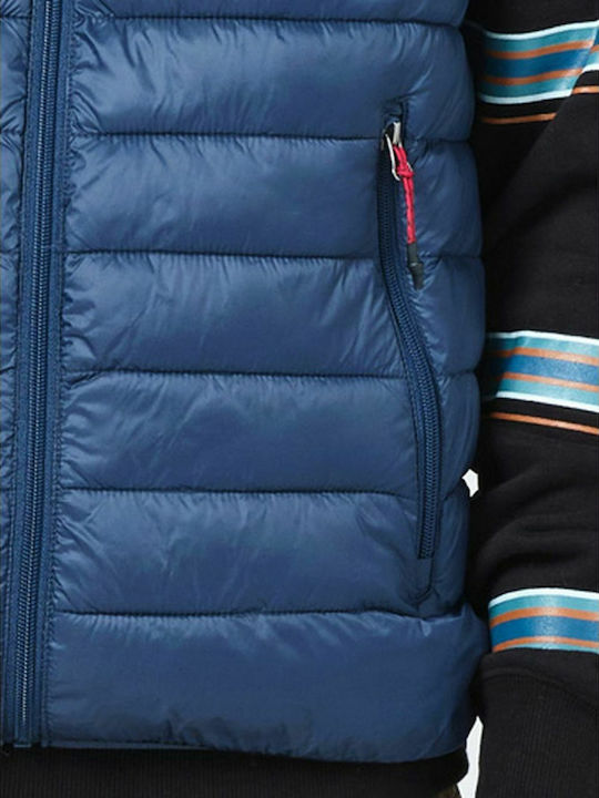 Sleeveless Winter Jacket Puffer Blue