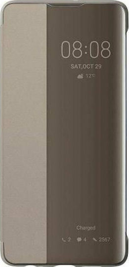 Huawei Smart View Book Δερματίνης Χακί (Huawei P30)