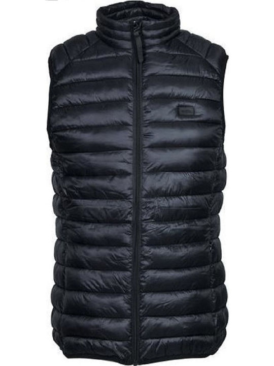Ärmellos Jacke Puffer Schwarz