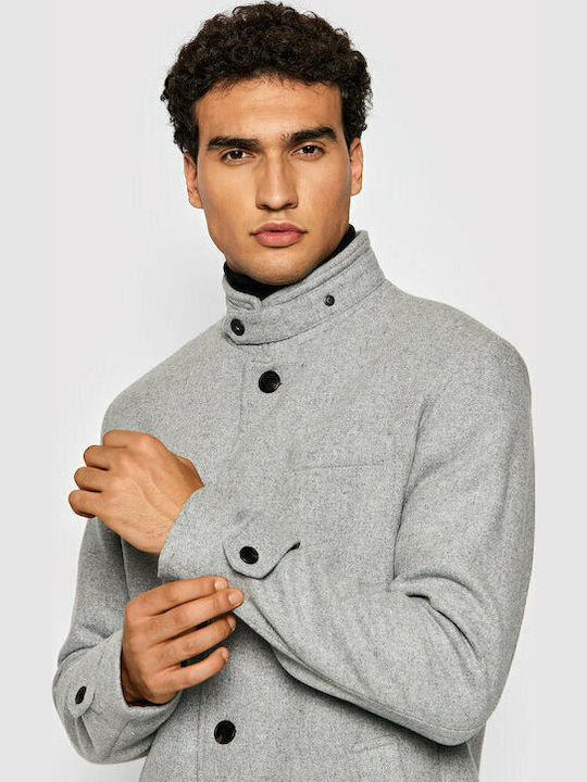 Men's Coat Light Grey Melange