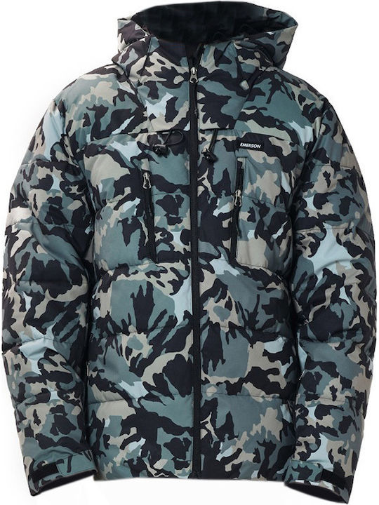 Geacă de Iarnă Puffer Waterproof Olive Camo