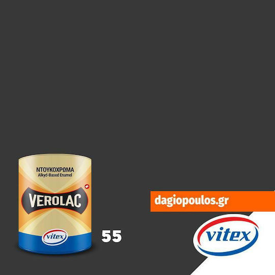 Vitex Βερνικόχρωμα Αντιδιαβρωτικό Διαλύτου Verolac 2.5lt Μαύρο Γυαλιστερό