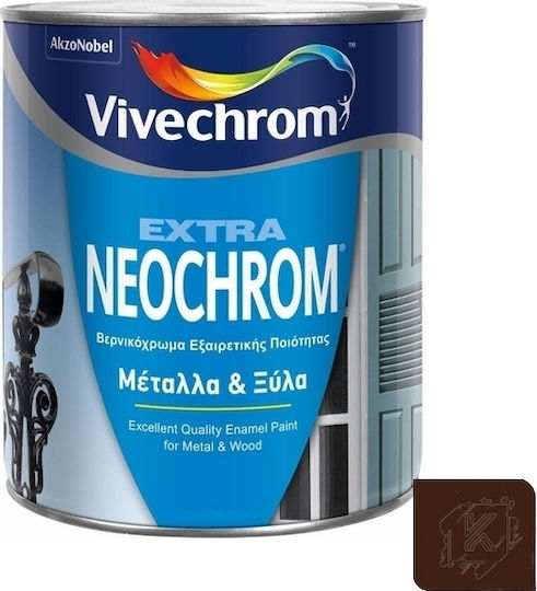 Vivechrom Βερνικόχρωμα Διαλύτου Extra Neochrom 0.75lt Σοκολατα Γυαλιστερό