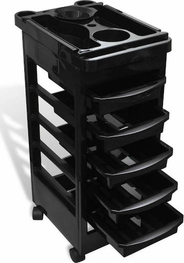 vidaXL Hair Salon Maintenance Cart with 5 Drawers 32x49x82.5cm